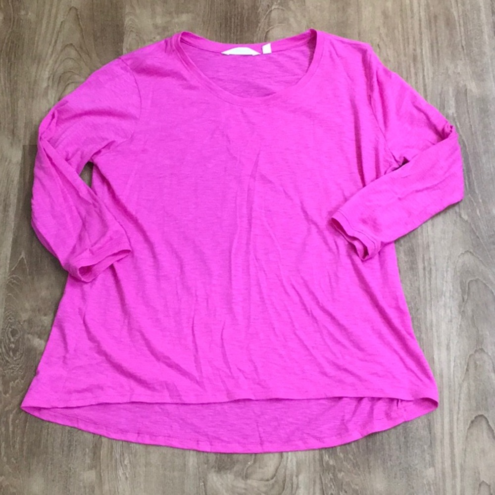 Athleta pink mid sleeve tee!